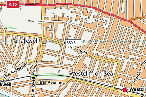 SS0 8LL map - OS VectorMap District (Ordnance Survey)