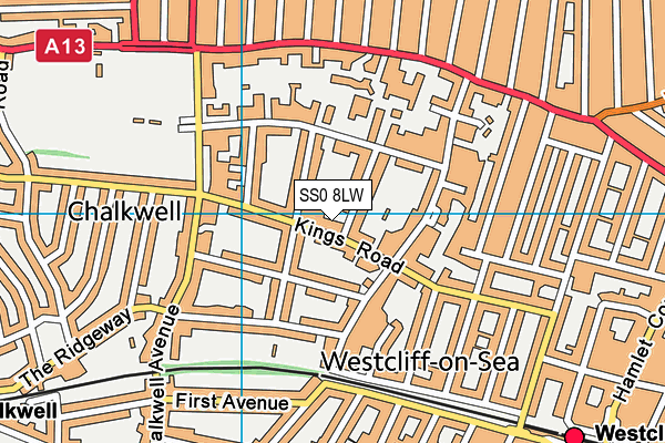 SS0 8LW map - OS VectorMap District (Ordnance Survey)
