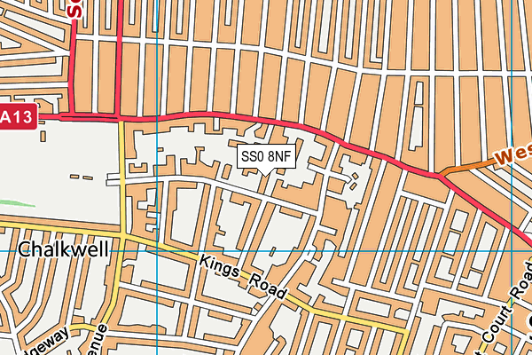 SS0 8NF map - OS VectorMap District (Ordnance Survey)