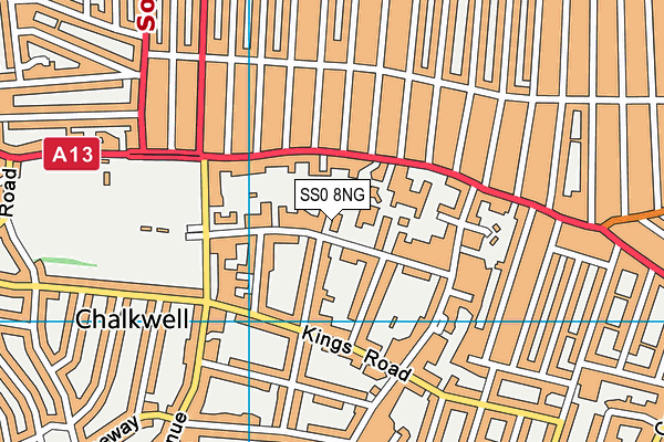 SS0 8NG map - OS VectorMap District (Ordnance Survey)