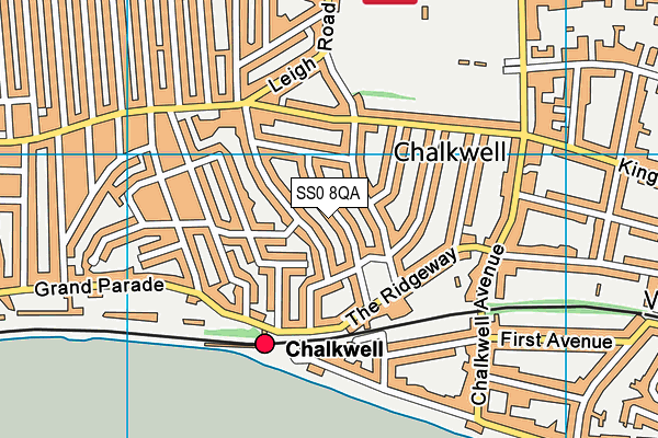 SS0 8QA map - OS VectorMap District (Ordnance Survey)