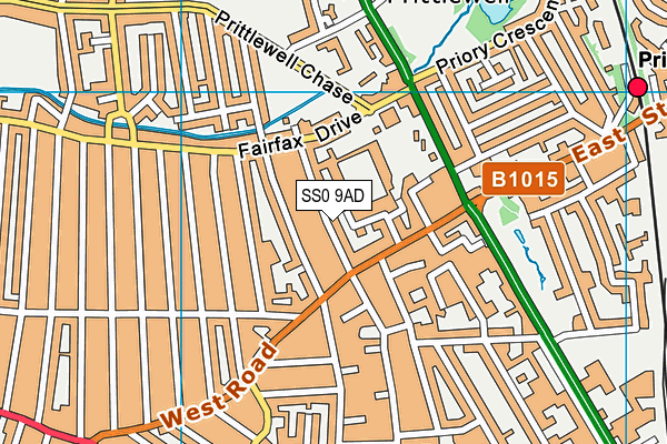 SS0 9AD map - OS VectorMap District (Ordnance Survey)