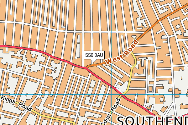SS0 9AU map - OS VectorMap District (Ordnance Survey)