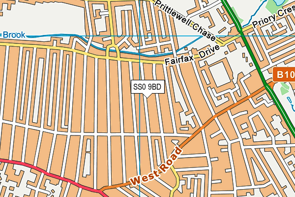 SS0 9BD map - OS VectorMap District (Ordnance Survey)