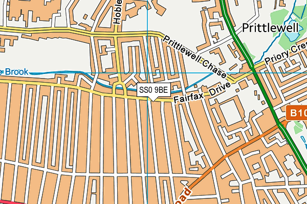 SS0 9BE map - OS VectorMap District (Ordnance Survey)