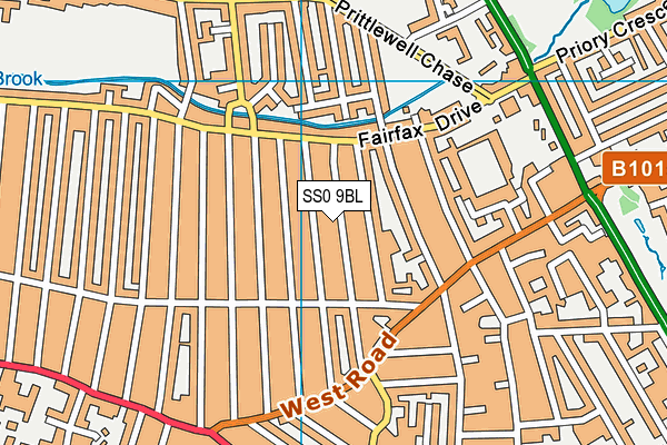 SS0 9BL map - OS VectorMap District (Ordnance Survey)