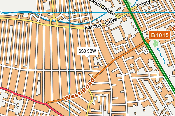 SS0 9BW map - OS VectorMap District (Ordnance Survey)