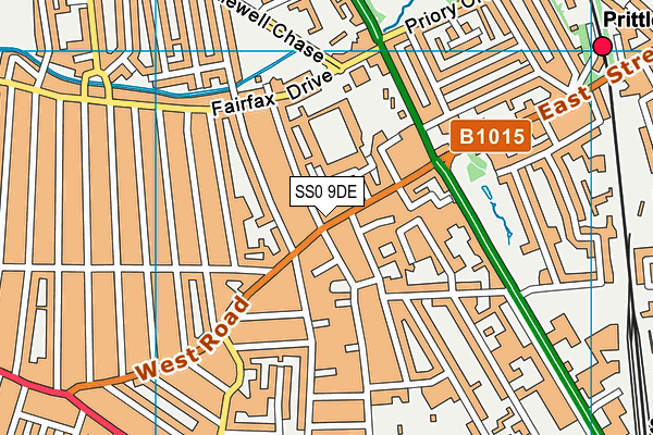 SS0 9DE map - OS VectorMap District (Ordnance Survey)