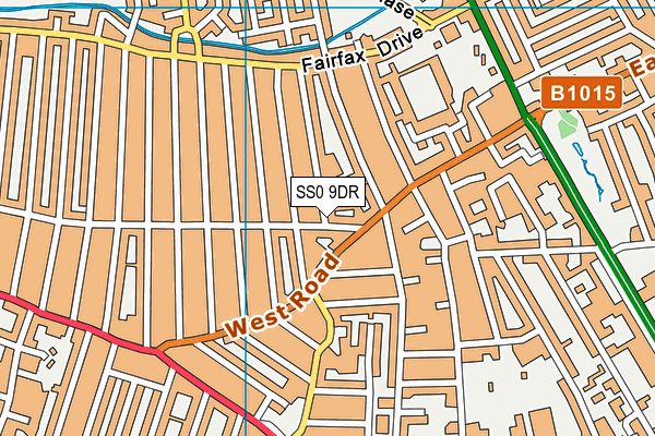 SS0 9DR map - OS VectorMap District (Ordnance Survey)