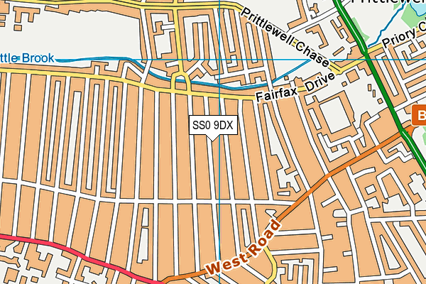 SS0 9DX map - OS VectorMap District (Ordnance Survey)