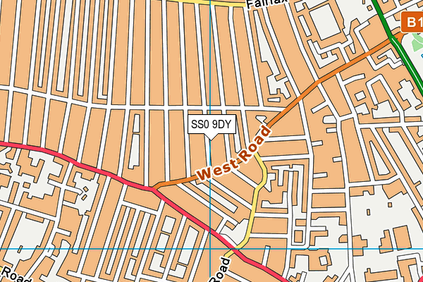 SS0 9DY map - OS VectorMap District (Ordnance Survey)