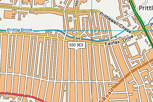 SS0 9EX map - OS VectorMap District (Ordnance Survey)