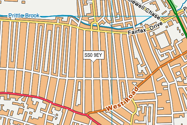 SS0 9EY map - OS VectorMap District (Ordnance Survey)