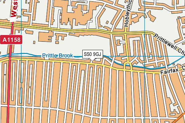 SS0 9GJ map - OS VectorMap District (Ordnance Survey)