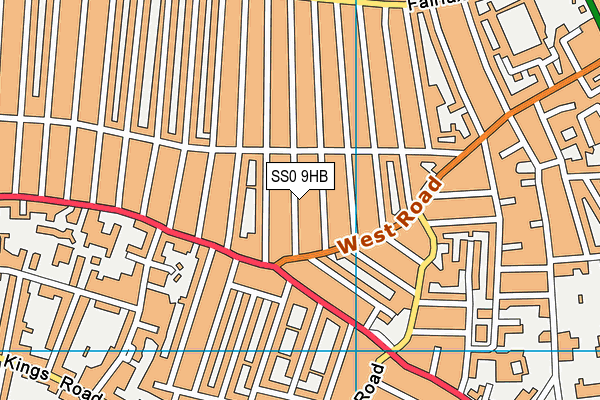 SS0 9HB map - OS VectorMap District (Ordnance Survey)