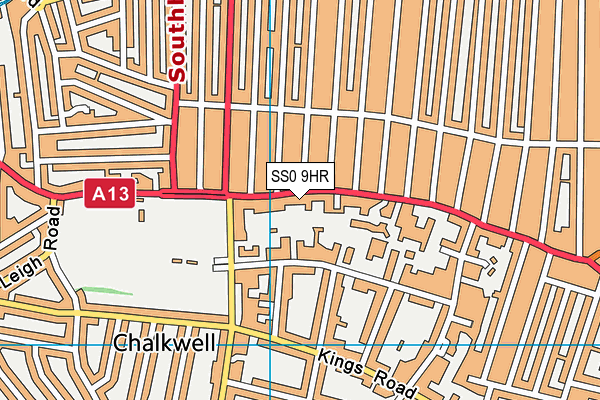 SS0 9HR map - OS VectorMap District (Ordnance Survey)