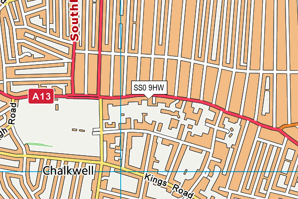SS0 9HW map - OS VectorMap District (Ordnance Survey)