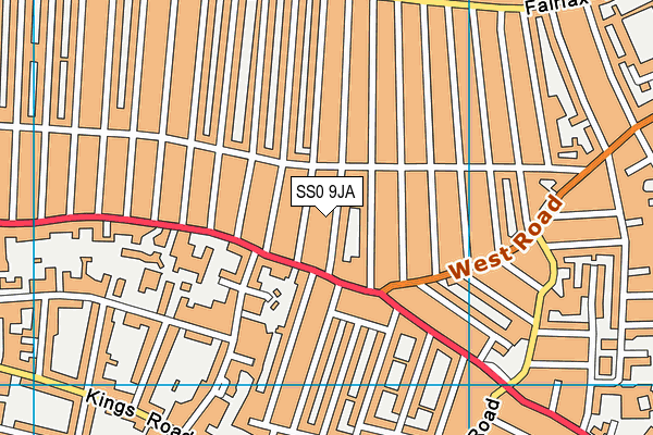 SS0 9JA map - OS VectorMap District (Ordnance Survey)