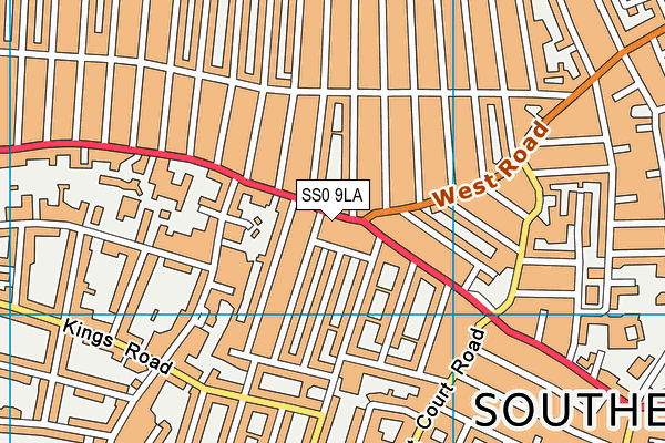 SS0 9LA map - OS VectorMap District (Ordnance Survey)