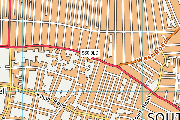 SS0 9LD map - OS VectorMap District (Ordnance Survey)