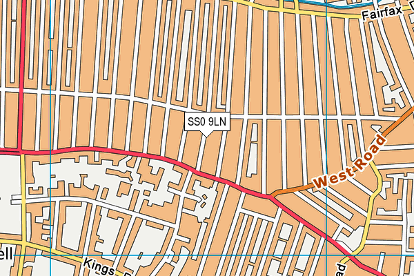 SS0 9LN map - OS VectorMap District (Ordnance Survey)