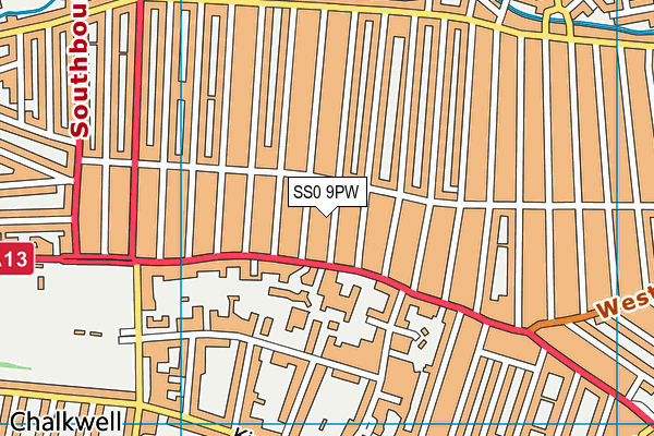 SS0 9PW map - OS VectorMap District (Ordnance Survey)