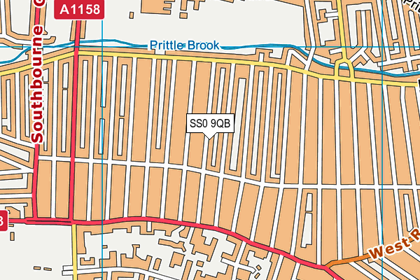 SS0 9QB map - OS VectorMap District (Ordnance Survey)