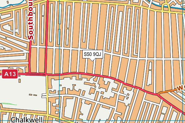 SS0 9QJ map - OS VectorMap District (Ordnance Survey)