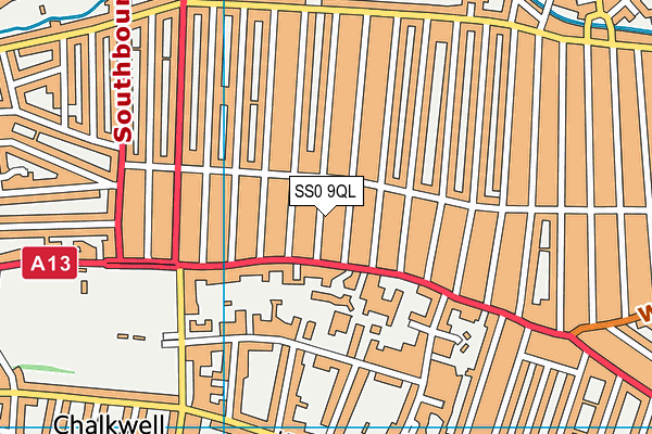 SS0 9QL map - OS VectorMap District (Ordnance Survey)