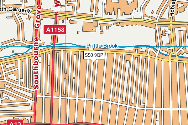 SS0 9QP map - OS VectorMap District (Ordnance Survey)