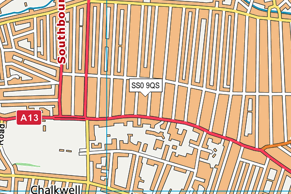 SS0 9QS map - OS VectorMap District (Ordnance Survey)