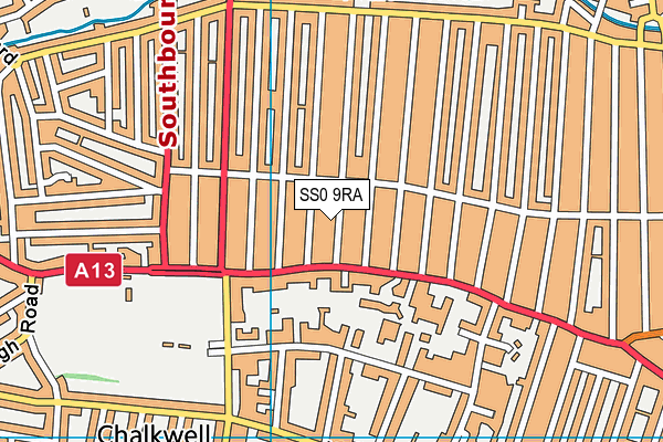 SS0 9RA map - OS VectorMap District (Ordnance Survey)