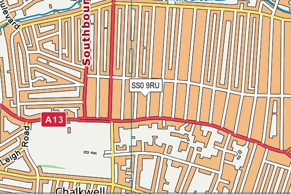 SS0 9RU map - OS VectorMap District (Ordnance Survey)