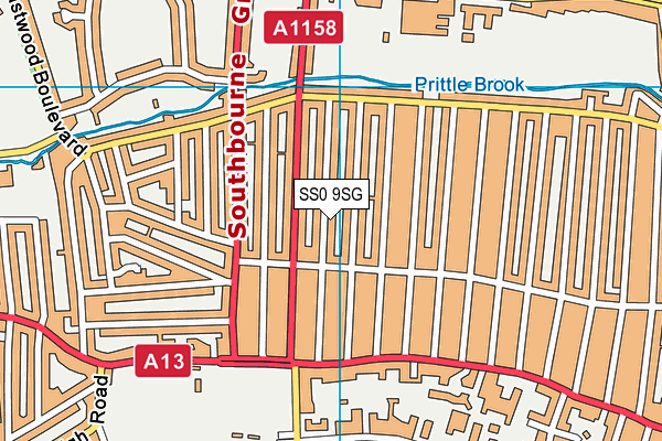 SS0 9SG map - OS VectorMap District (Ordnance Survey)