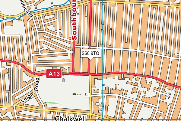 SS0 9TQ map - OS VectorMap District (Ordnance Survey)