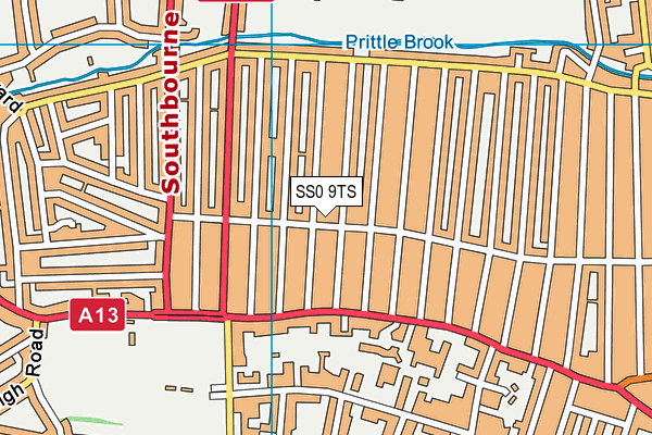 SS0 9TS map - OS VectorMap District (Ordnance Survey)