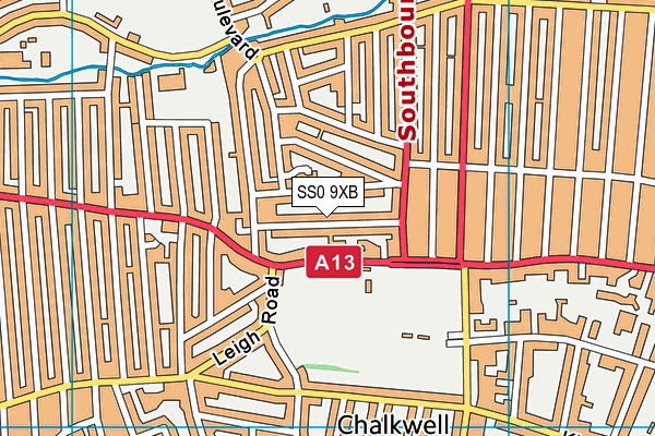 SS0 9XB map - OS VectorMap District (Ordnance Survey)