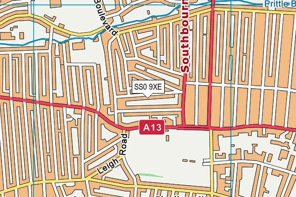 SS0 9XE map - OS VectorMap District (Ordnance Survey)