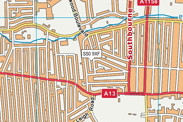 SS0 9XF map - OS VectorMap District (Ordnance Survey)