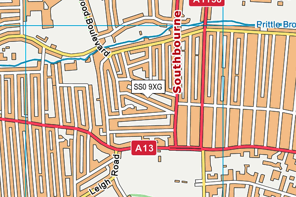 SS0 9XG map - OS VectorMap District (Ordnance Survey)