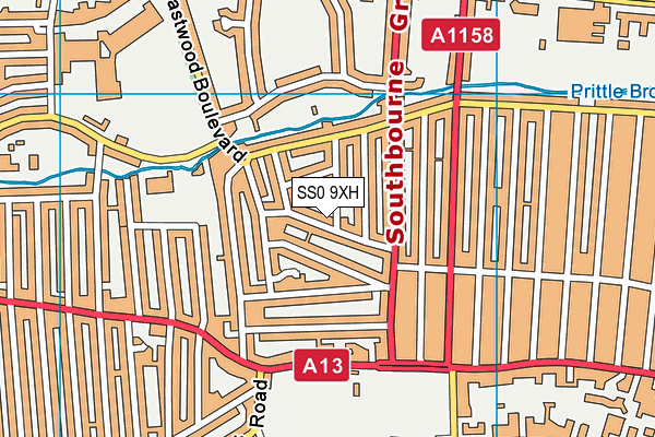 SS0 9XH map - OS VectorMap District (Ordnance Survey)