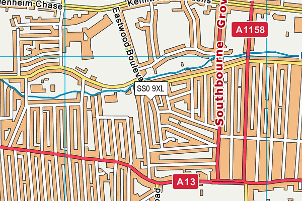 SS0 9XL map - OS VectorMap District (Ordnance Survey)