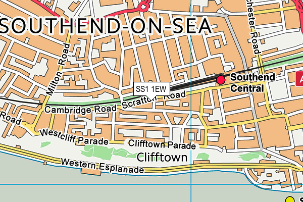 SS1 1EW map - OS VectorMap District (Ordnance Survey)