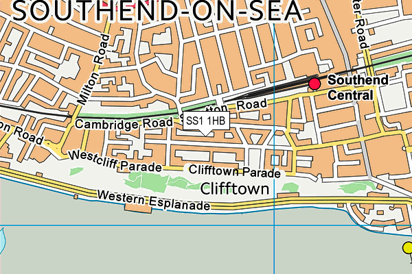 SS1 1HB map - OS VectorMap District (Ordnance Survey)