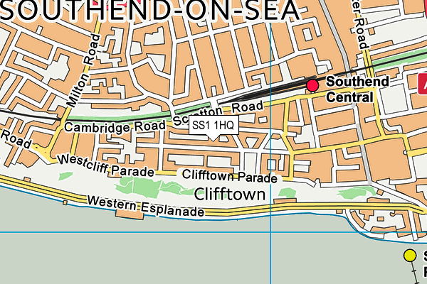 SS1 1HQ map - OS VectorMap District (Ordnance Survey)