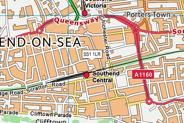 SS1 1LR map - OS VectorMap District (Ordnance Survey)