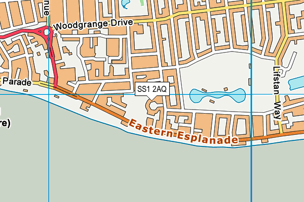 SS1 2AQ map - OS VectorMap District (Ordnance Survey)