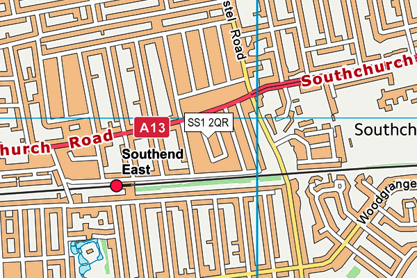 SS1 2QR map - OS VectorMap District (Ordnance Survey)