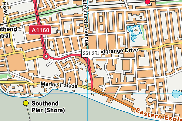 SS1 2RJ map - OS VectorMap District (Ordnance Survey)