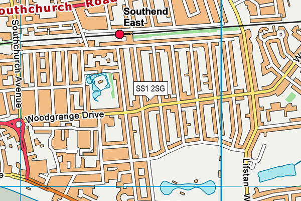 SS1 2SG map - OS VectorMap District (Ordnance Survey)
